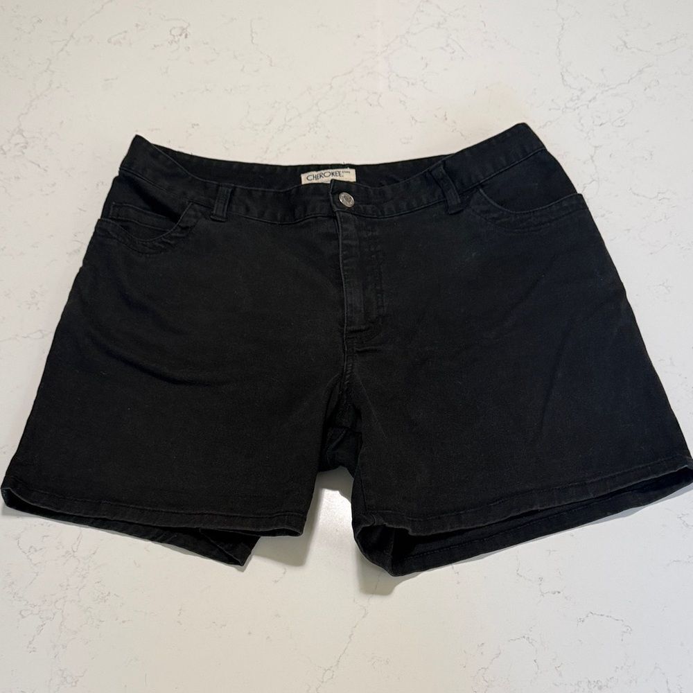 Cherokee Women's Black Jean Shorts.  Size 12.